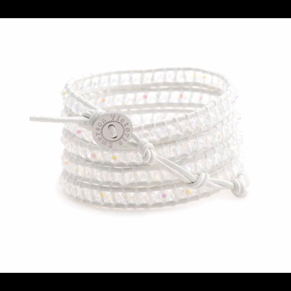 Victoria Emerson 5 wrap Bracelet Crystals/leather